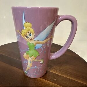 ✨ Disney Tinker Bell Tall Purple Ceramic Mug – 16oz – 1998 Disney Store ✨